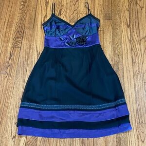 MOSCHINO**Purple & Black Party Dress US 8 $1895